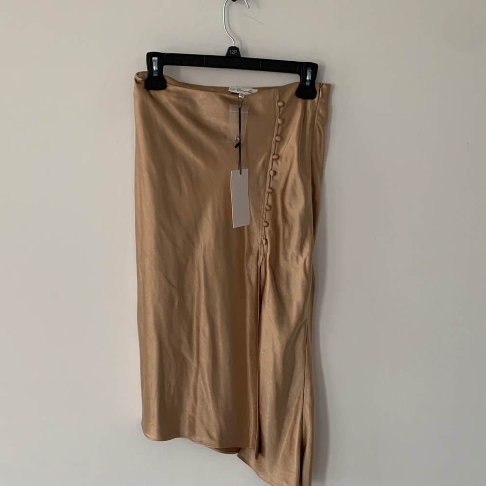 Vici Elegant Tan Skirt with Button Detail small New with tags Asymmetrical